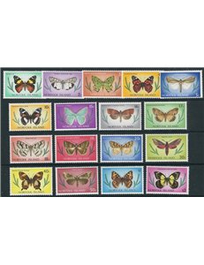 NORFOLK 1976 Ordinary set, butterflies 17v MNH**