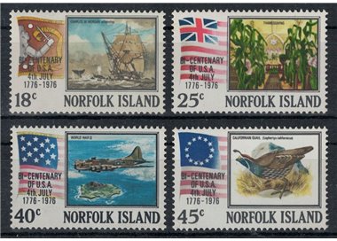 NORFOLK 1976 Independence United States 4v MNH**