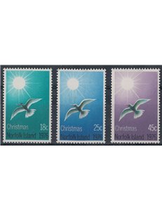NORFOLK 1976 Christmas, birds 3v MNH**
