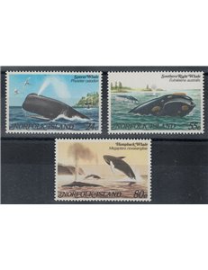 NORFOLK 1982 Marine fauna, whales 3v MNH**