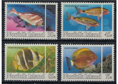 NORFOLK 1984 Fauna marina, pesci 4v MNH**
