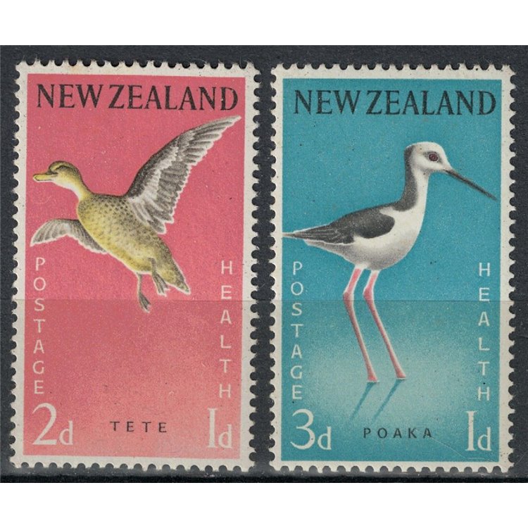 NUOVA ZELANDA 1959 Salute infantile, uccelli 2v MNH**