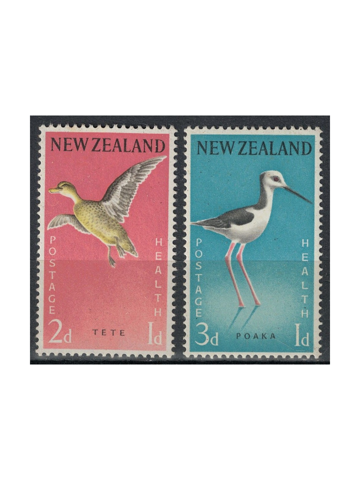 NUOVA ZELANDA 1959 Salute infantile, uccelli 2v MNH**