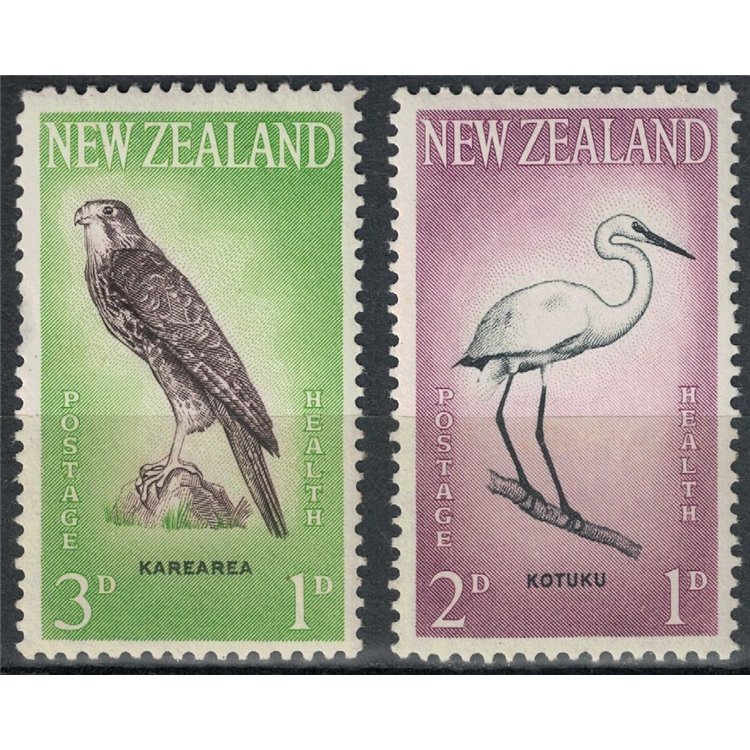NUOVA ZELANDA 1961 Salute infantile, uccelli 2v MNH**
