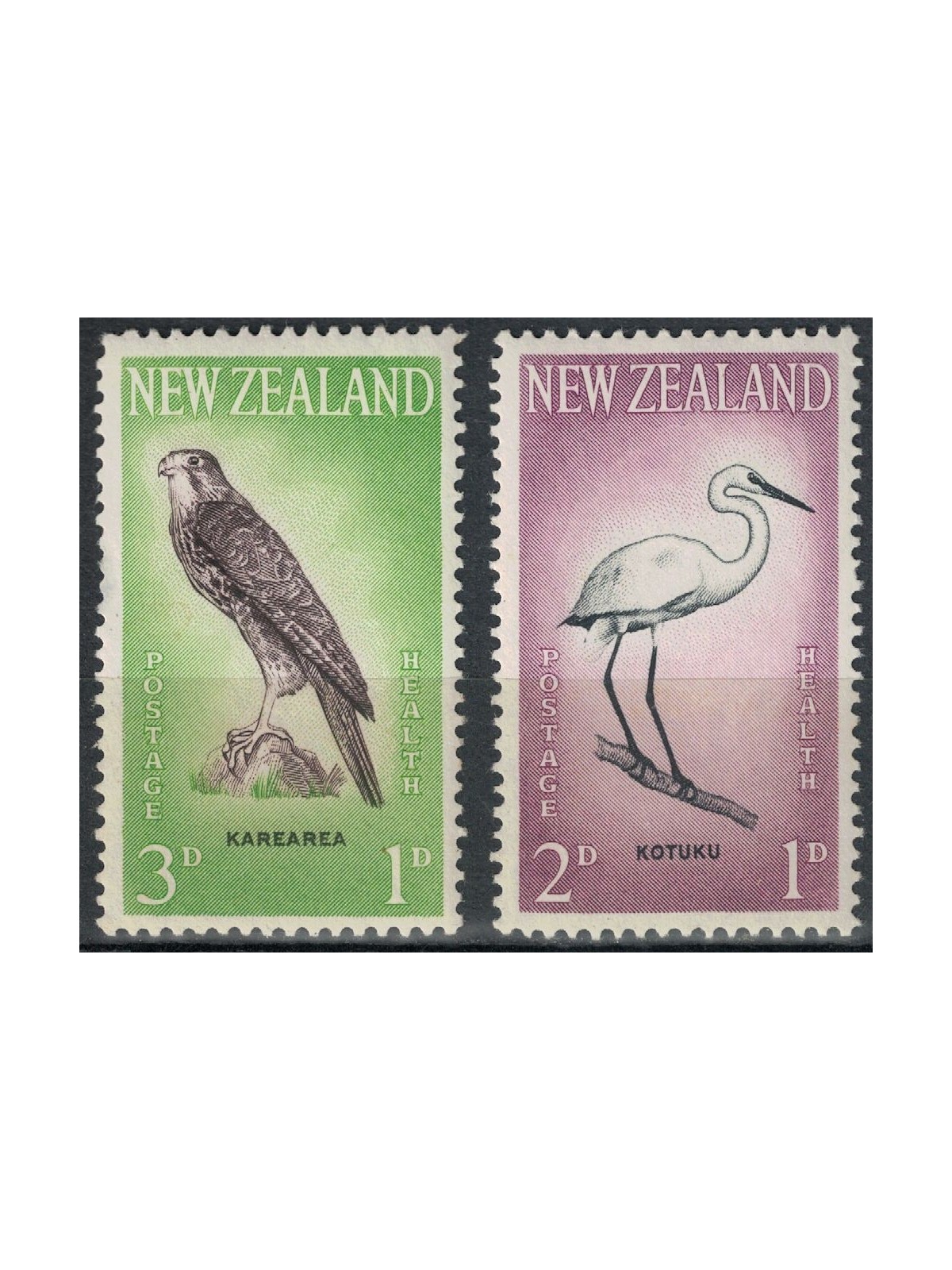 NUOVA ZELANDA 1961 Salute infantile, uccelli 2v MNH**
