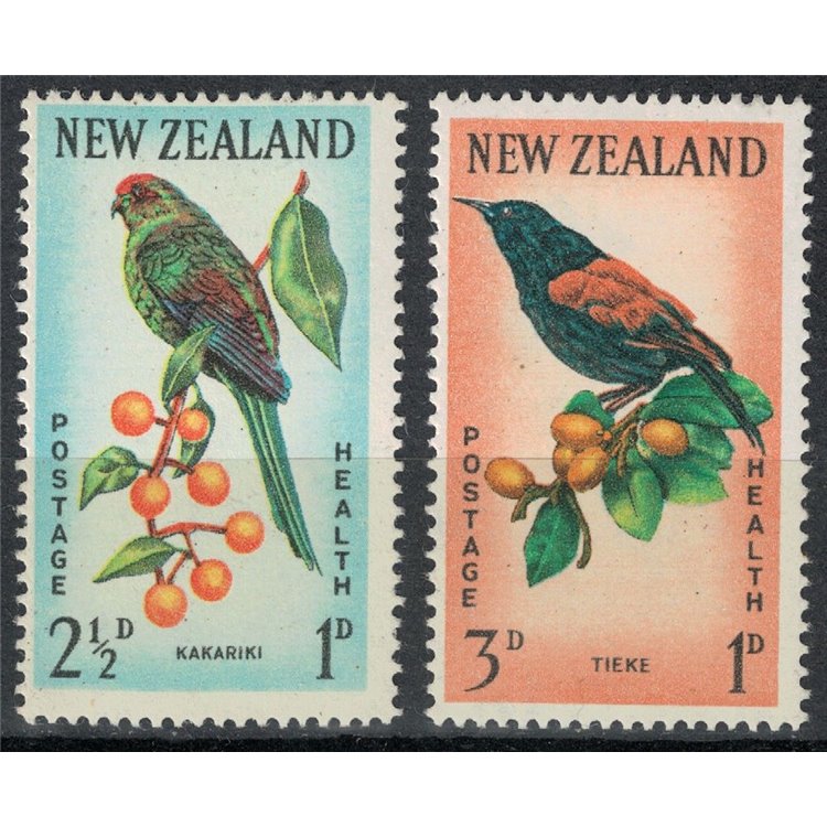 NUOVA ZELANDA 1962 Salute infantile, uccelli 2v MNH**