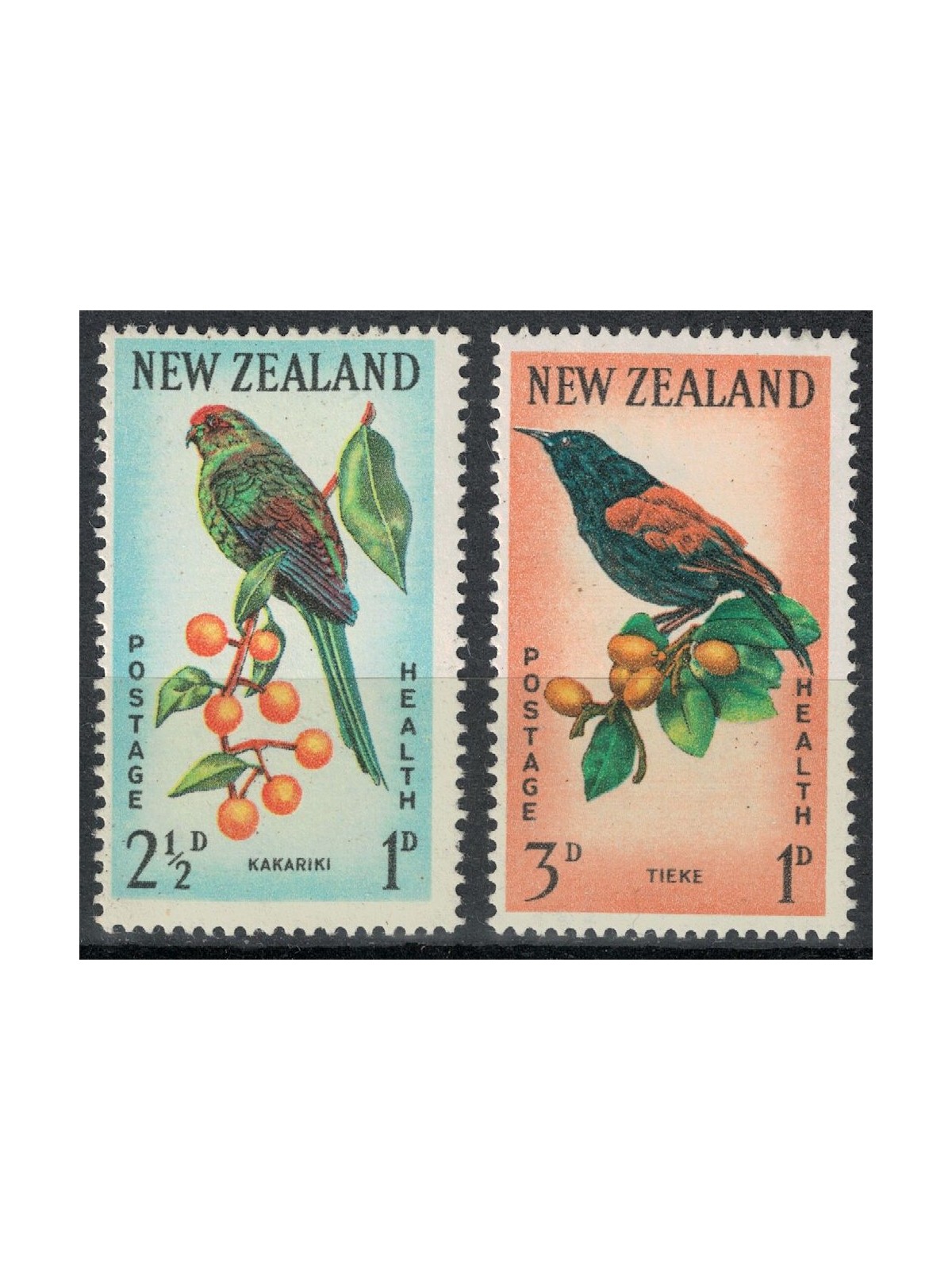 NUOVA ZELANDA 1962 Salute infantile, uccelli 2v MNH**