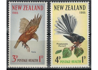 NUOVA ZELANDA 1965 Salute infantile, uccelli 2v MNH**