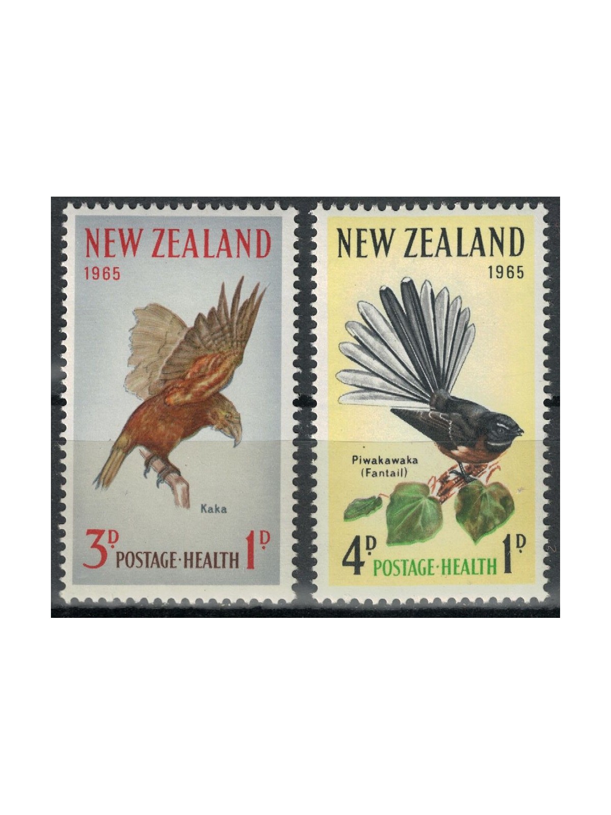 NUOVA ZELANDA 1965 Salute infantile, uccelli 2v MNH**