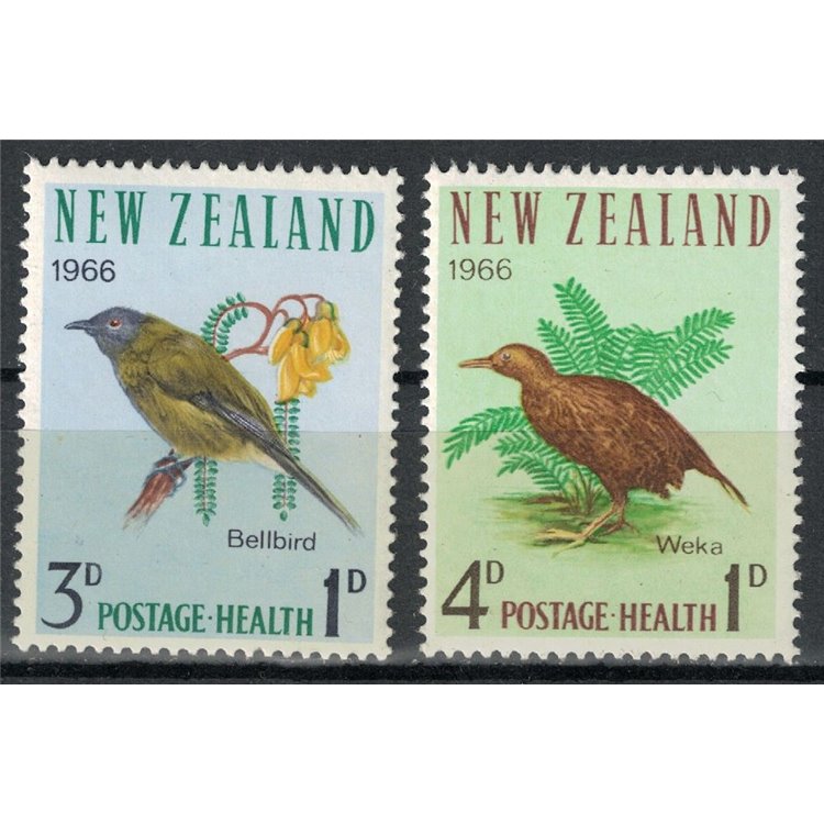 NEW ZEALAND 1966 Child Health, Birds 2v MNH**