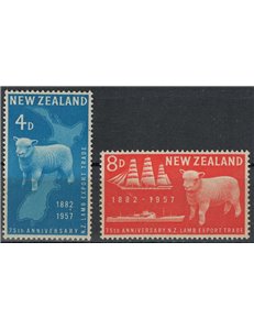 NUOVA ZELANDA 1957 Esportazione della carne 2v MNH**