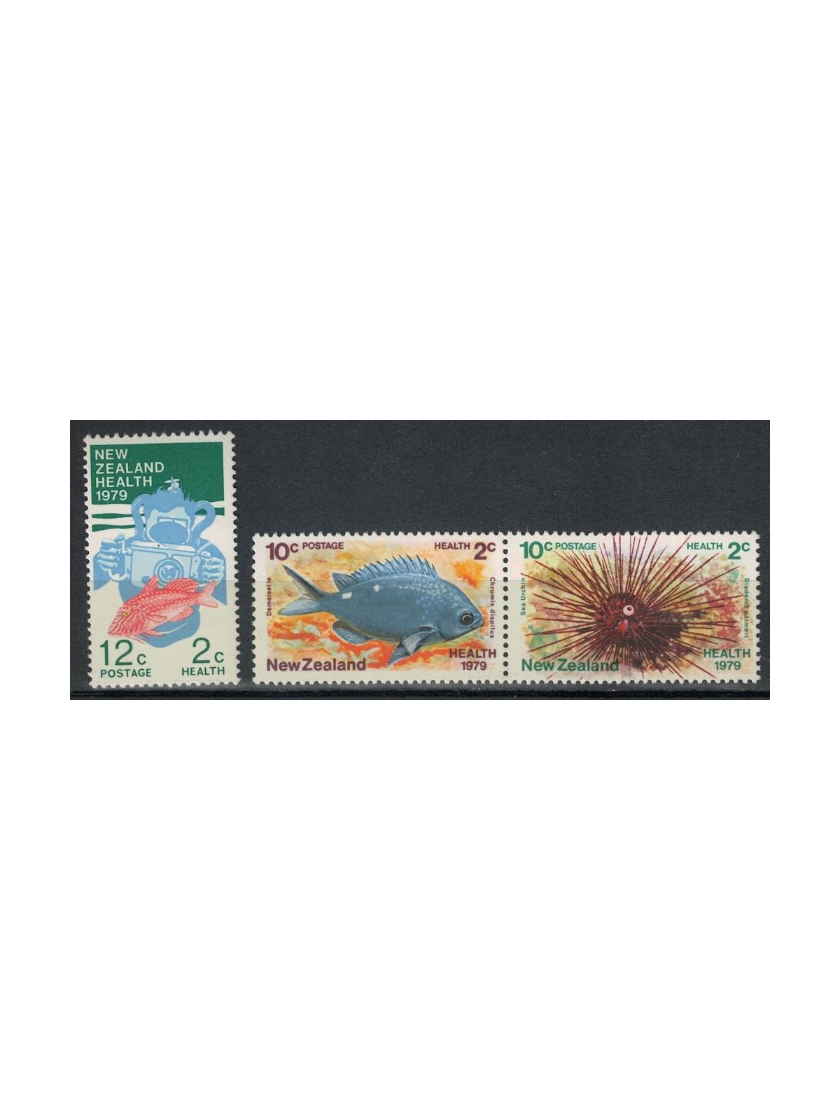 NUOVA ZELANDA 1979 Salute infantile, pesci 3v MNH**