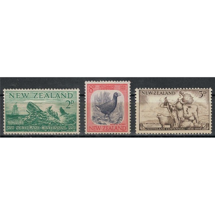 NEW ZEALAND 1956 Colonization of the South 3v MNH**