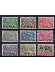 NYASALAND 1934 Ordinary series 9v MNH**