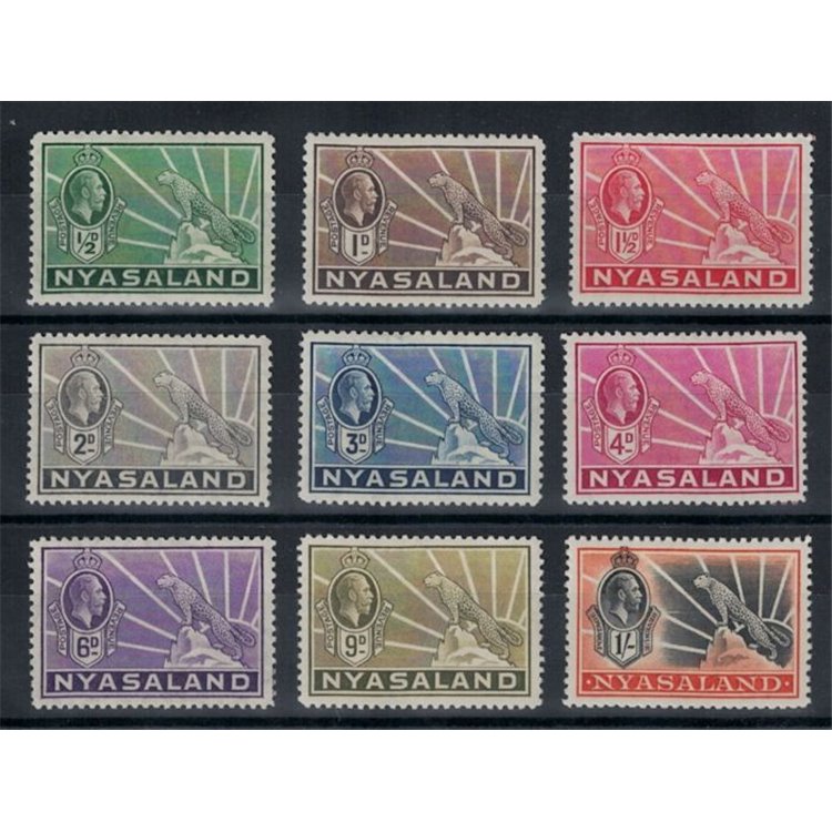 NYASALAND 1934 Ordinary series 9v MNH**