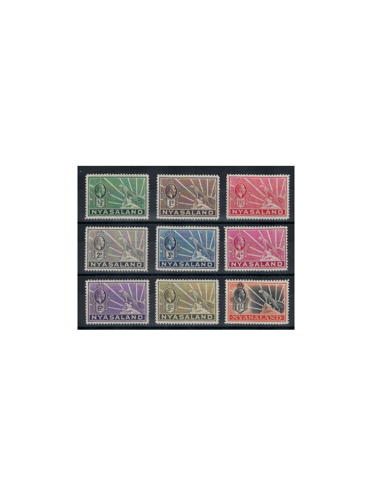 NYASALAND 1934 Ordinary series 9v MNH**