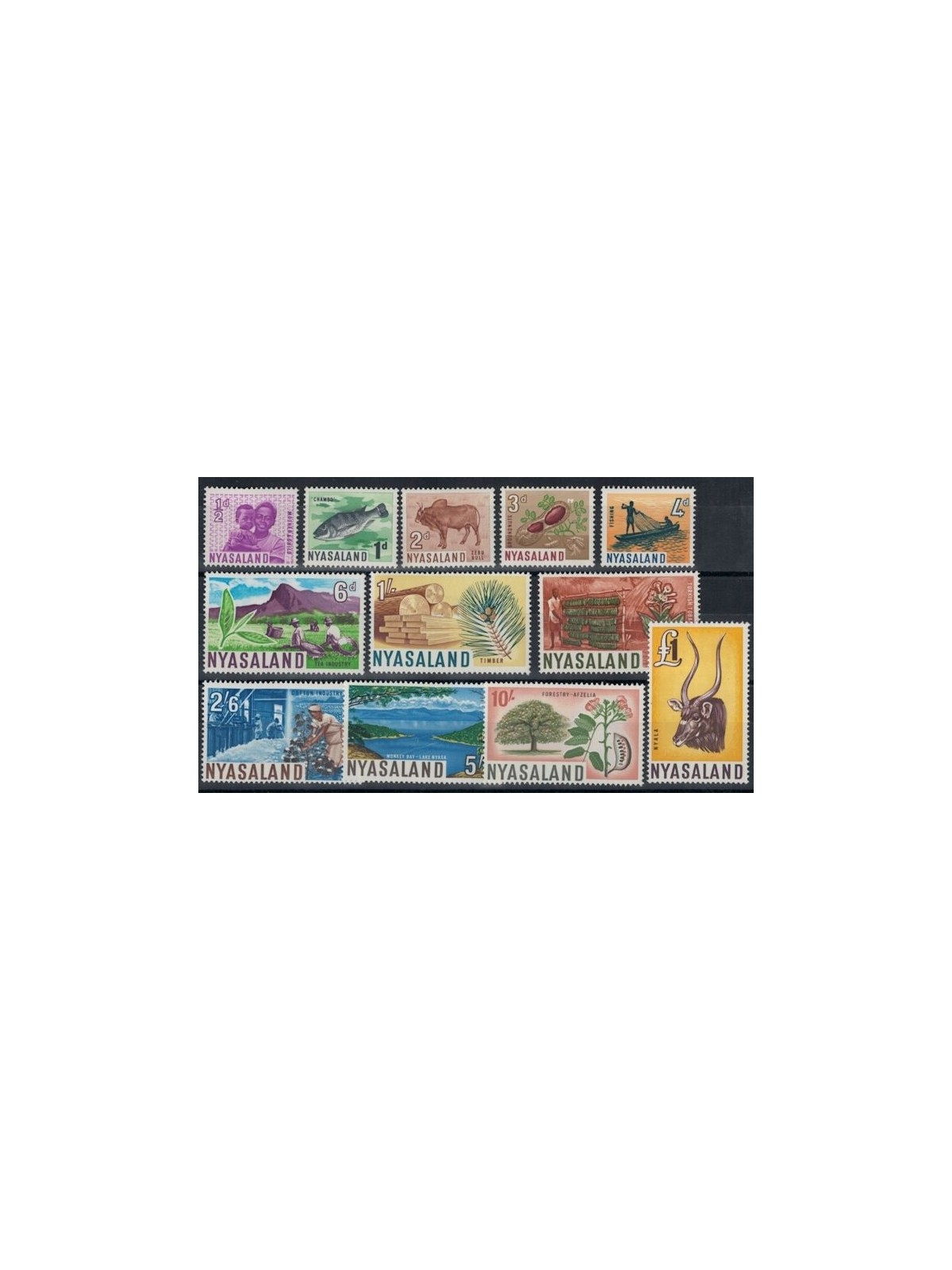 NYASALAND 1964 Serie ordinaria 12v MNH**