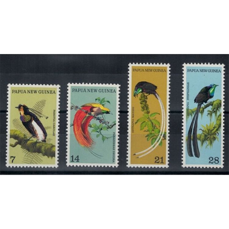 PAPUA NEW GUINEA 1973 Bird of Paradise 4v MNH**