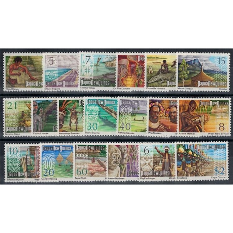 PAPUA NEW GUINEA 1973 Definitives 19 v