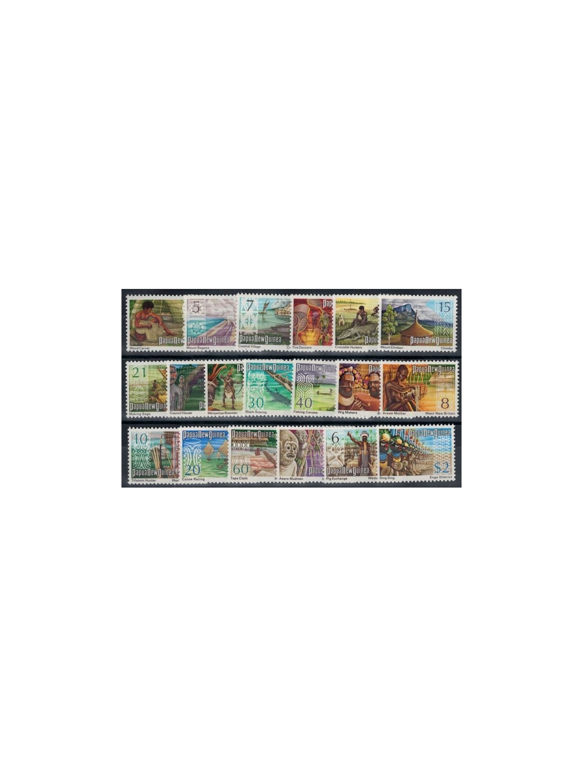 PAPUA NUOVA GUINEA 1973 Ordinari - Definitives 19 v