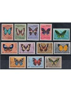 PAPUA NUOVA GUINEA 1966 Farfalle - Butterflies 12v MNH**