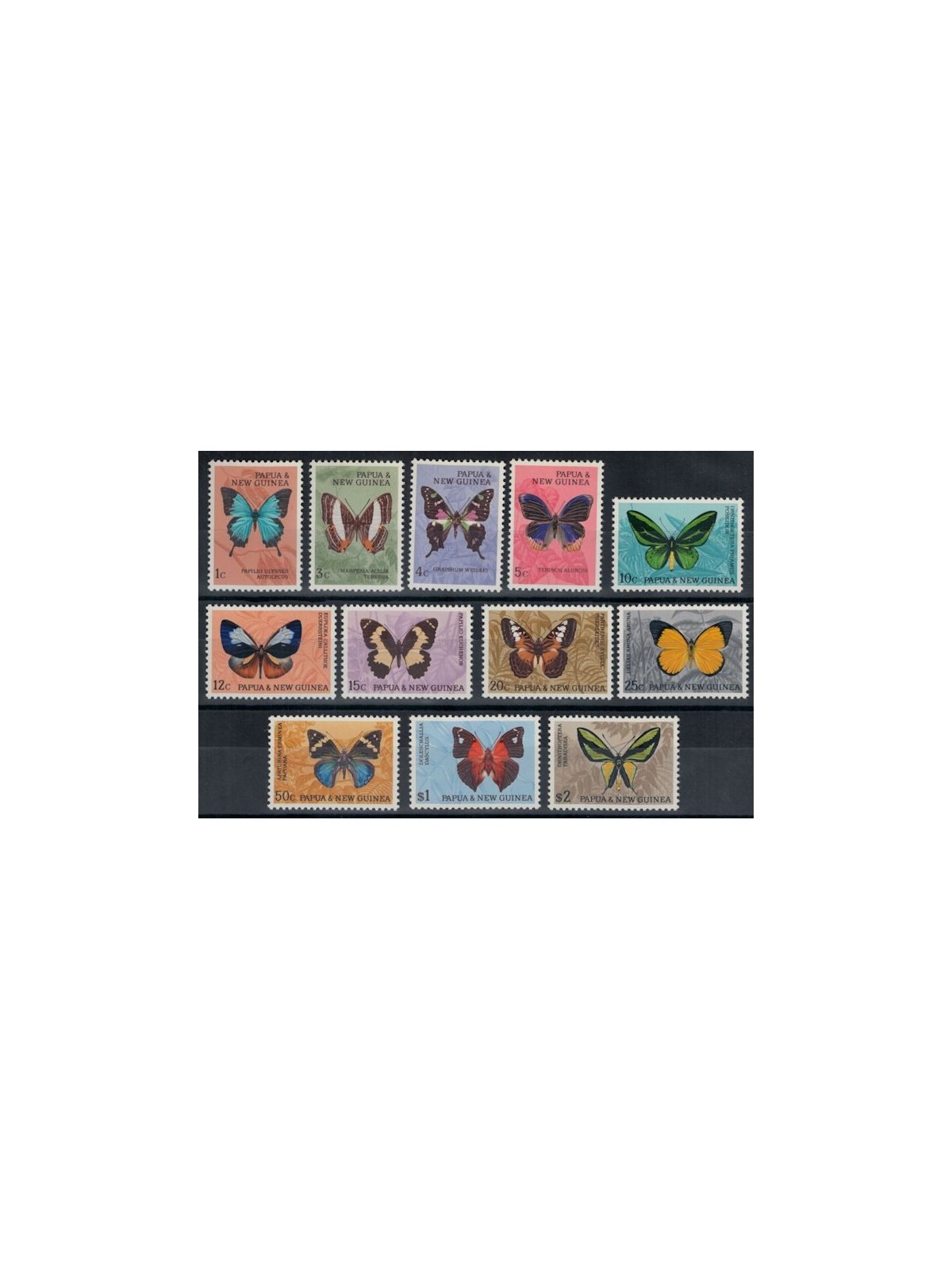PAPUA NEW GUINEA 1966 Butterflies 12v MNH**