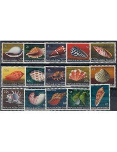 PAPUA NUOVA GUINEA 1968 Conchiglie 15v MNH**