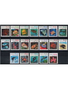 PALAU 1983-85 Fauna marina - Marine life 19v MNH**