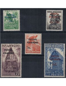 PAPUA NUOVA GUINEA 1960 Segnatasse 5v MNH**