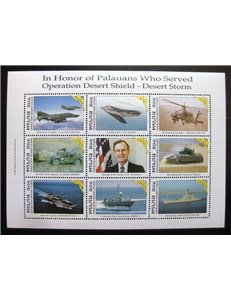 PALAU 1991 Desert Storm - Liberation of Kuwait 1 s/s MNH**