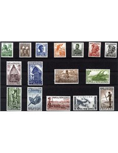 PAPUA NUOVA GUINEA 1952 Serie Ordinaria 15v MNH**