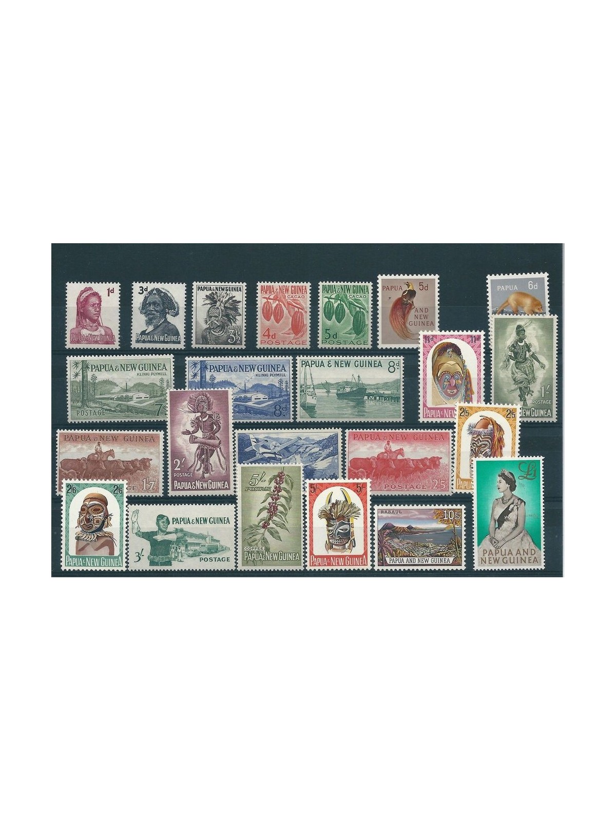 PAPUA NEW GUINEA 1958-64 Ordinary Series - Definitives 23v MNH**