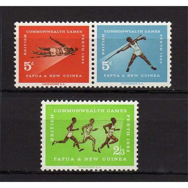 PAPUA NEW GUINEA 1962 Commonwealth games 3v MNH**