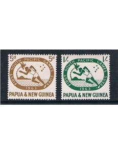 PAPUA NUOVA GUINEA 1963 Giochi sportivi - South pacific games 2v MNH**