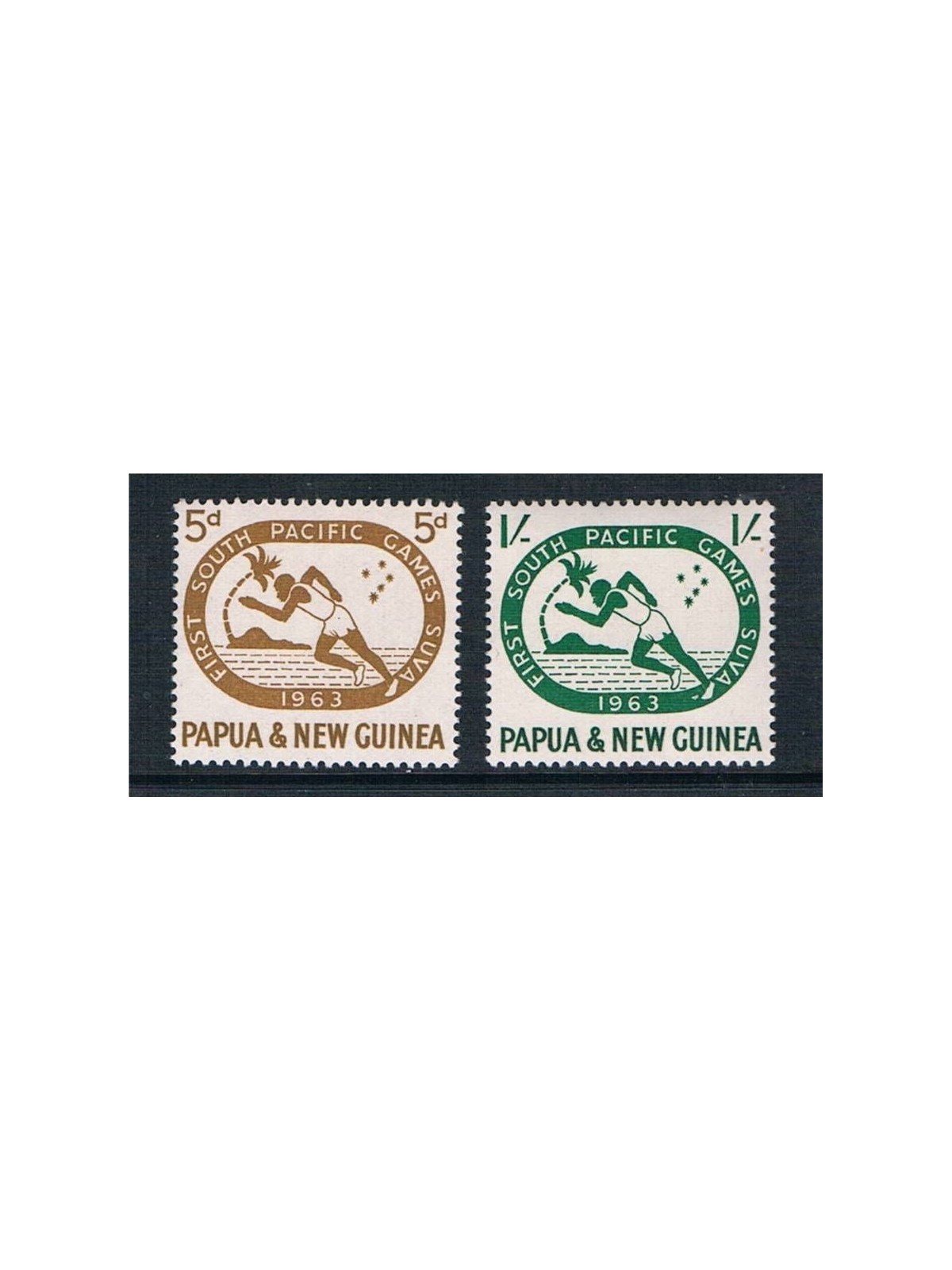 PAPUA NUOVA GUINEA 1963 Giochi sportivi - South pacific games 2v MNH**