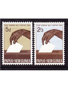 PAPUA NUOVA GUINEA 1964 Elezioni comunali 2v MNH**