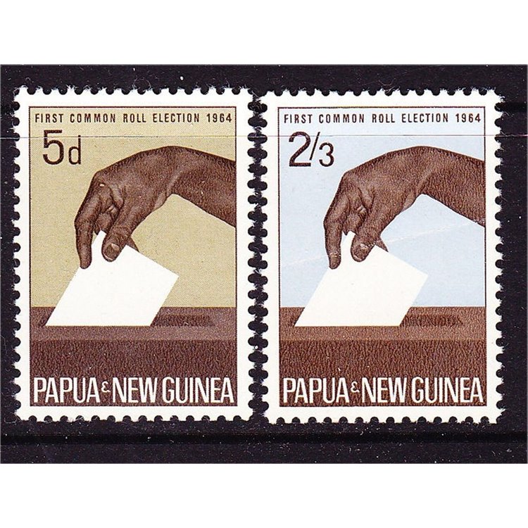 PAPUA NUOVA GUINEA 1964 Elezioni comunali 2v MNH**