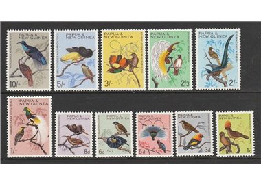 PAPUA NUOVA GUINEA 1964 Serie ordinaria, uccelli - Birds 11v MNH**