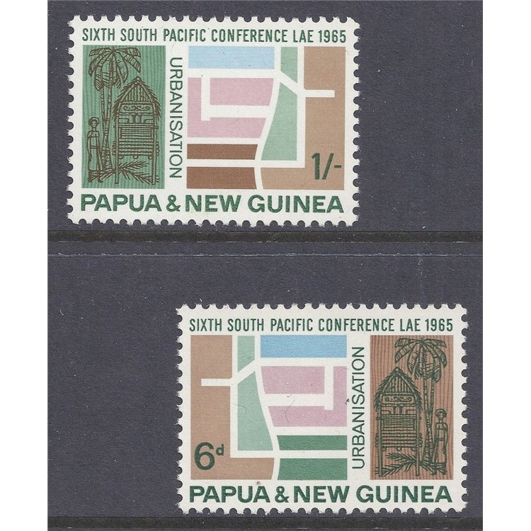 PAPUA NEW GUINEA 1965 South Pacific conference 2v MNH**