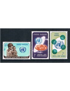 PAPUA NEW GUINEA 1965 United Nations - International cooperation 3v MNH**