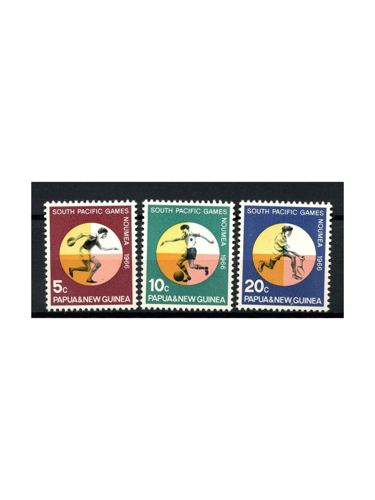 PAPUA NUOVA GUINEA 1966 Giochi sportivi - South pacific games 3v MNH**