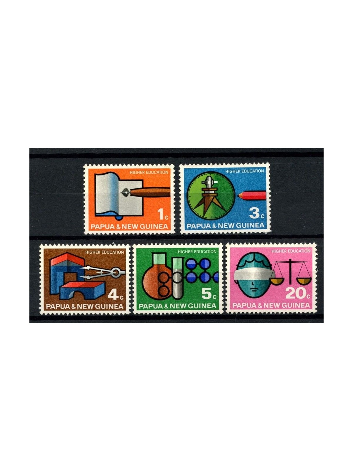 PAPUA NUOVA GUINEA 1967 Scuola superiore - Highschools 5v MNH**
