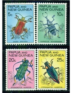 PAPUA NUOVA GUINEA 1967 Insetti - Beetles 4v MNH**