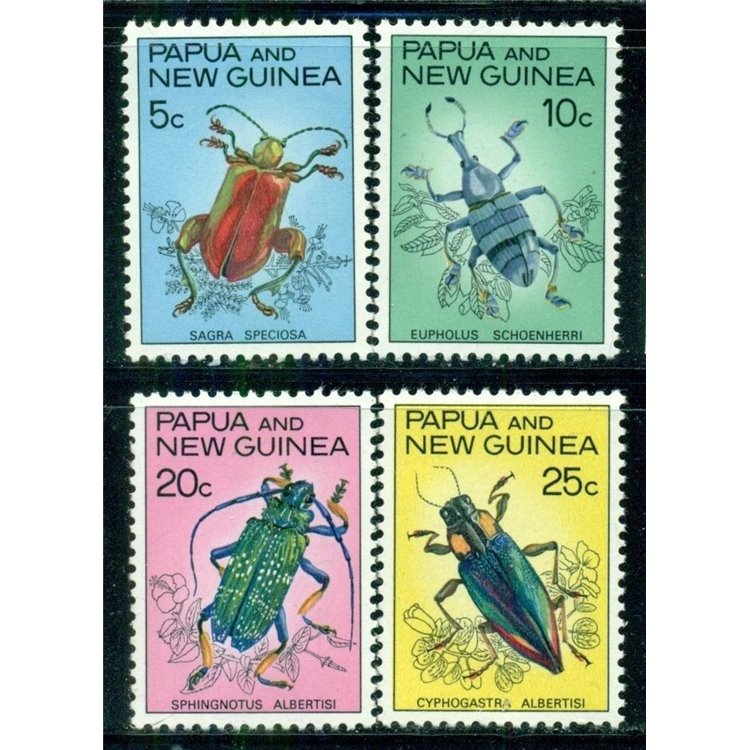 PAPUA NEW GUINEA 1967 Insects - Beetles 4v MNH**