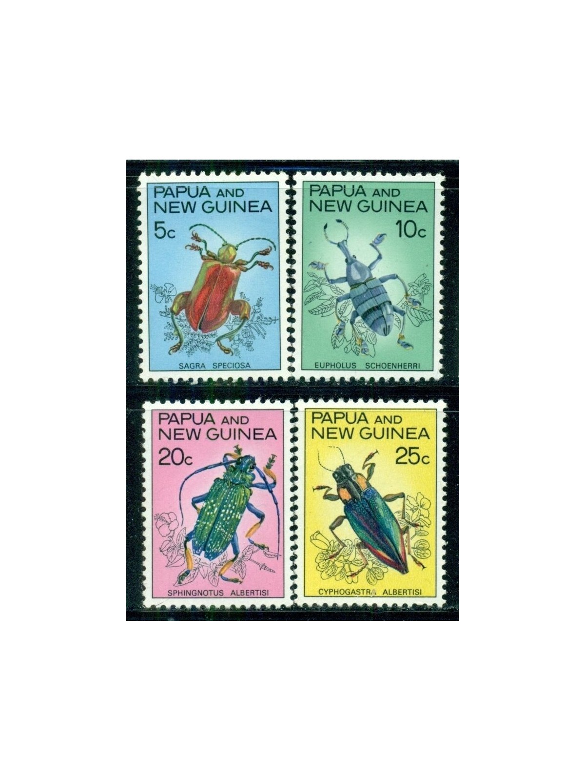 PAPUA NEW GUINEA 1967 Insects - Beetles 4v MNH**
