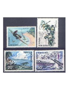 PAPUA NUOVA GUINEA 1967 Guerra del pacifico - Pacific war 4v MNH**