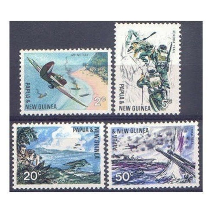 PAPUA NUOVA GUINEA 1967 Guerra del pacifico - Pacific war 4v MNH**