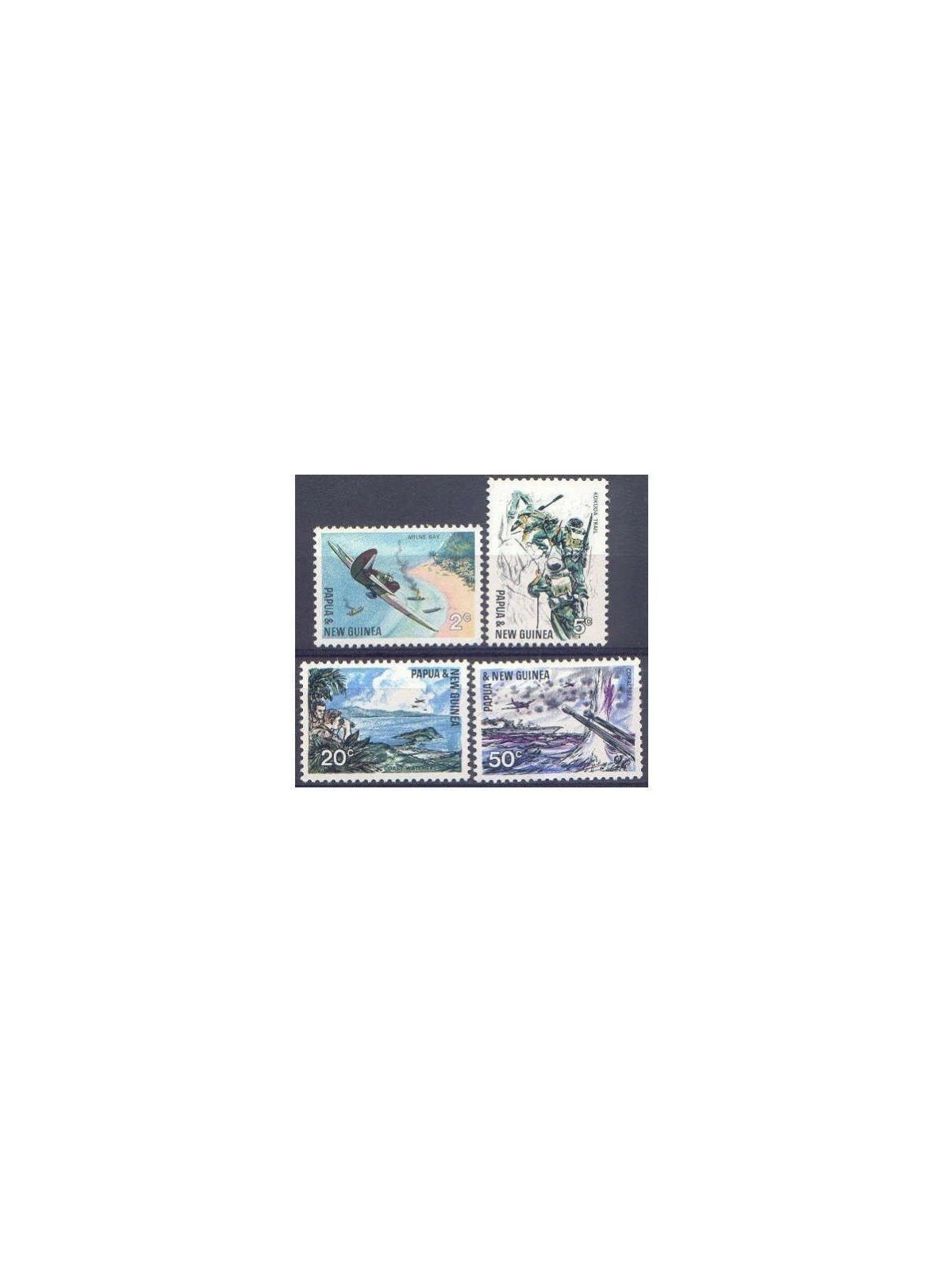 PAPUA NUOVA GUINEA 1967 Guerra del pacifico - Pacific war 4v MNH**