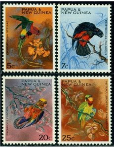PAPUA NEW GUINEA 1967 Parrots 4v MNH**