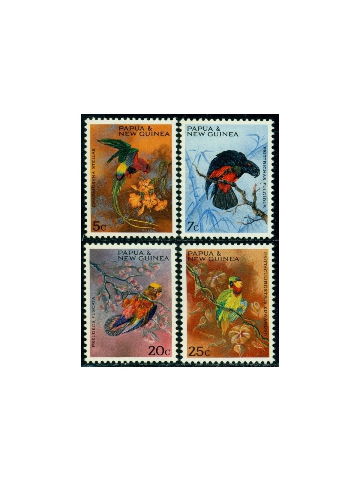 PAPUA NUOVA GUINEA 1967 Pappagalli - Parrots 4v MNH**